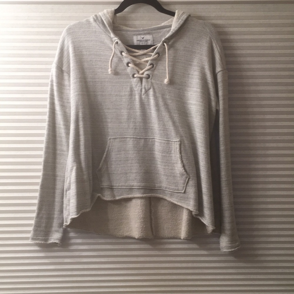 American Eagle Lace Up front Sweatshirt